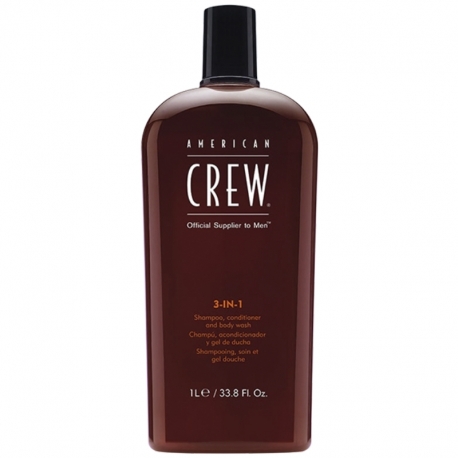 American Crew 3-in-1 Shampoo Conditioner Body Wash 1000ml