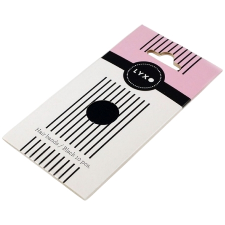 LYXo Hårelastik BLACK 10 stk.