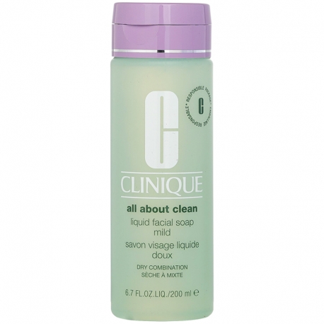 Clinique All About Clean Liquid Facial Soap Mild Dry Combination 200 ml